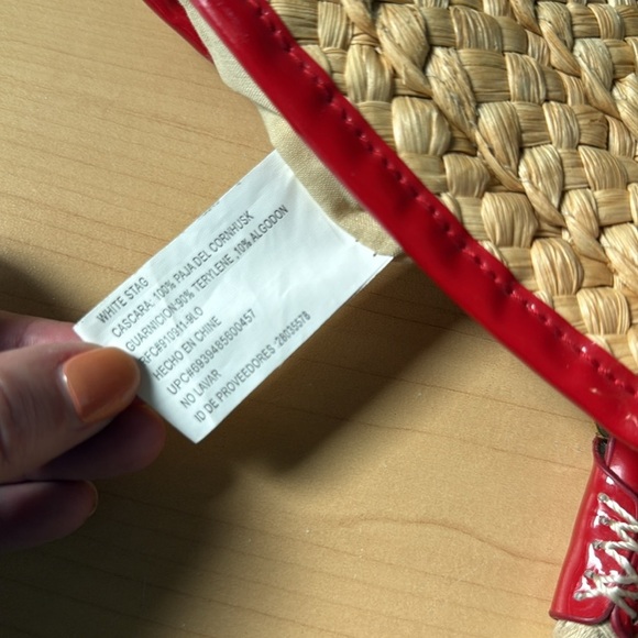 White Stag Paper Straw Handbag , Boho Beach Bags - Picture 5 of 11